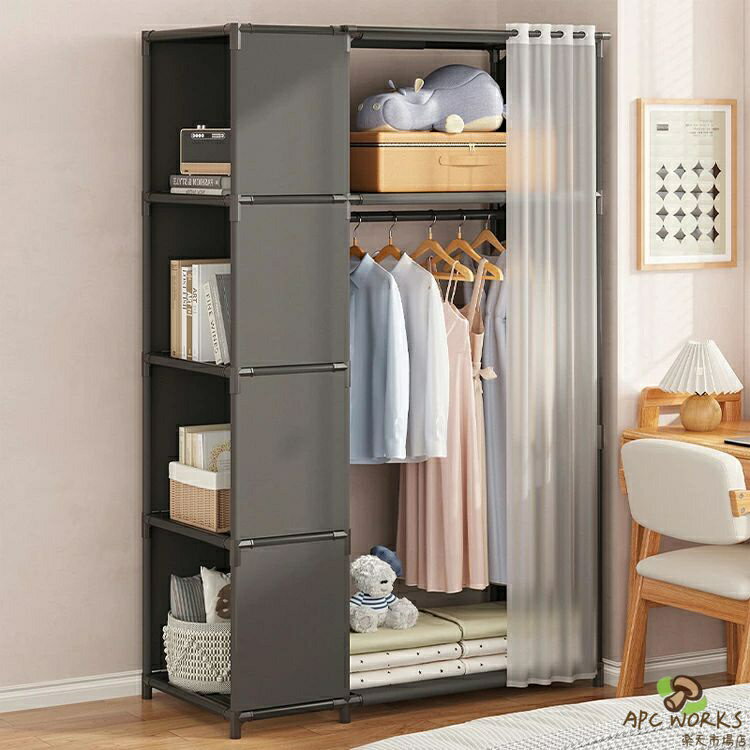 洋タンス, クローゼット - 2024年新モデル衣類収納ラック ワードローブ カバー付き大容量 クローゼット 収納洋服ダンス ハンガーラック 衣類収納 布製 ーゼット ハンガーラック ワードローブ ハンガーラック ラック 省スペース 防塵 防汚 収納クローゼット 簡単組み立て式