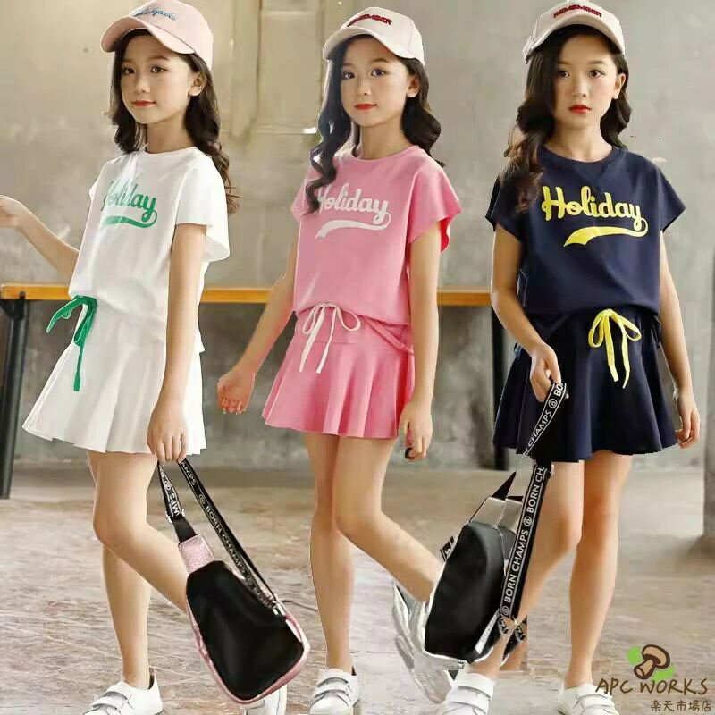 親子ペア ジャージ 上下セット 女の子 子供服 tシャツ 半袖 キュロットスカート ジュニア ベビー服 セットアップ キッズ トップス ショートパンツ 赤ちゃん チアガール スポーツ おしゃれ 可愛い 100〜160cm 夏服 入学 入園 誕生日 プレゼント 幼稚園 小学生 お出かけ