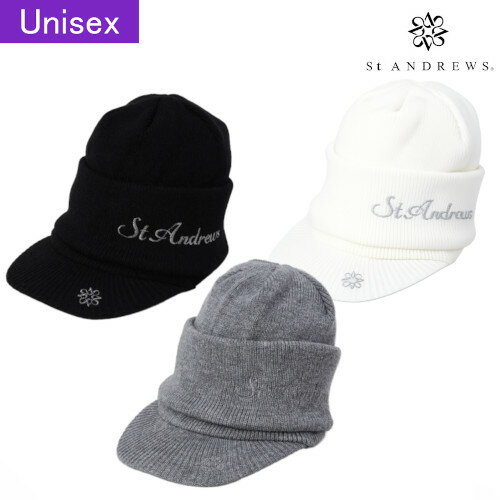 樂天商城 - 【秋冬モデル】≪セントアンドリュース　St ANDREWS≫ゴルフアクセサリー　ユニセックス2WAYニットキャップ 042-5287152-010-020-030-6500