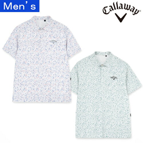 樂天商城 - 【30％OFF】【最新モデル】≪キャロウェイアパレル　Callaway Apparel≫ゴルフウェア　メンズミニカノコ小花総柄半袖シャツC26134112-1030-1140-12000