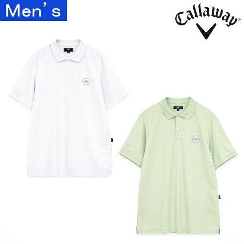 乐天商城 - 【最新モデル】≪キャロウェイアパレル　Callaway Apparel≫ゴルフウェア　メンズ-3℃裏クールボール刺繍半袖ポロシャツC26134116-1030-1130-9900