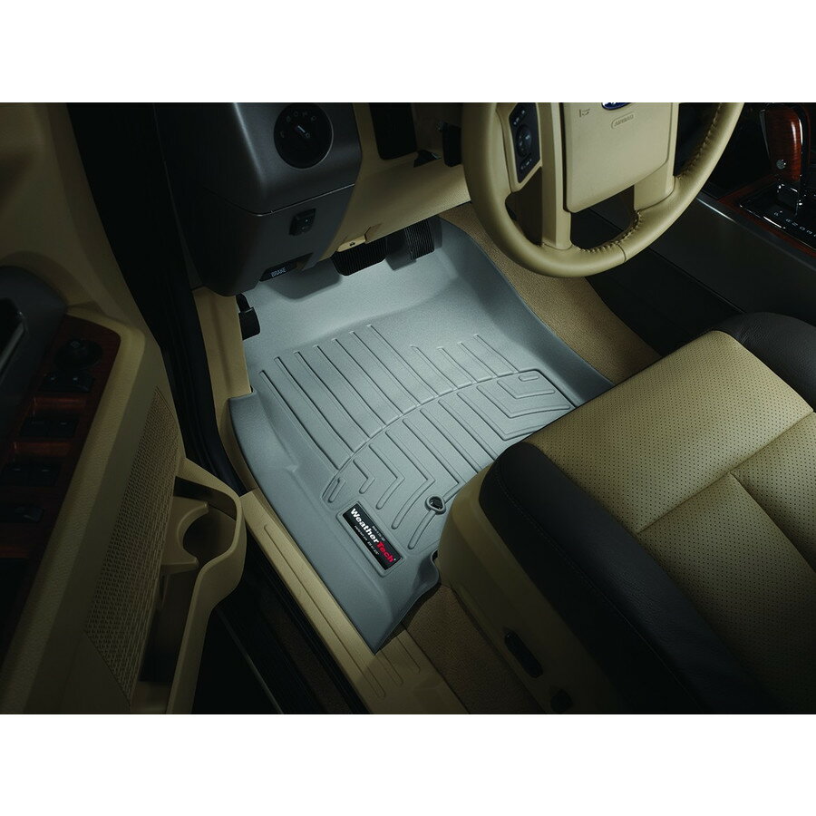【WeatherTech/ウェザーテック正規輸入元】リンカーン　ナビゲーター（2007〜2011年）左ハンドル車 フロアマット/フロアライナー（フロント＆リア）（グレー）