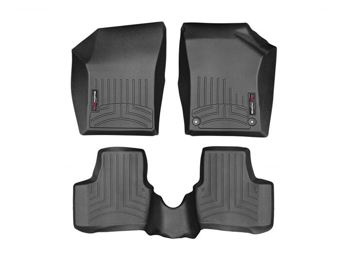 乐天商城 - 【WeatherTech/ウェザーテック正規輸入元】VOLKSWAGEN（フォルクスワーゲン）Up!（2012年10月〜） 右ハンドル車 フロアマット/フロアライナー（フロント＆リア）（ブラック）