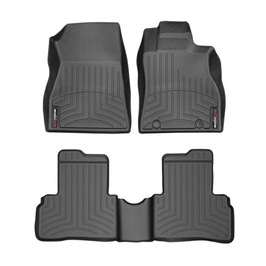 乐天商城 - 【WeatherTech/ウェザーテック正規輸入元】日産（ニッサン） Juke ジューク（2010〜2014年7月マイナーチェンジまで）右ハンドル車 フロアマット/フロアライナー（フロント＆リア）（ブラック）