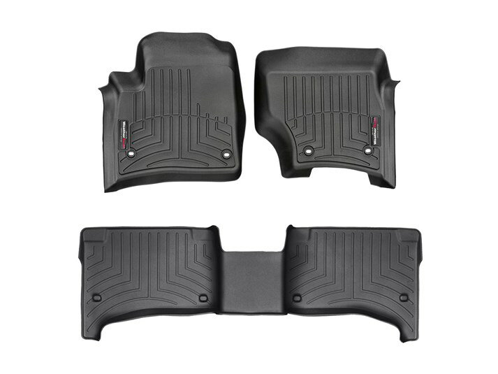【WeatherTech/ウェザーテック正規輸入元】ポルシェ カイエン（2004〜2010年）左ハンドル車 フロアマット/フロアライナー（フロント＆リア）（ブラック）