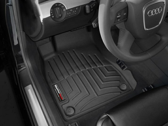【WeatherTech/ウェザーテック正規輸入元】Audi（アウディ） A4/S4/RS4（2002〜2008年）左ハンドル車 フロアマット/フロアライナー（フロントのみ）（ブラック）