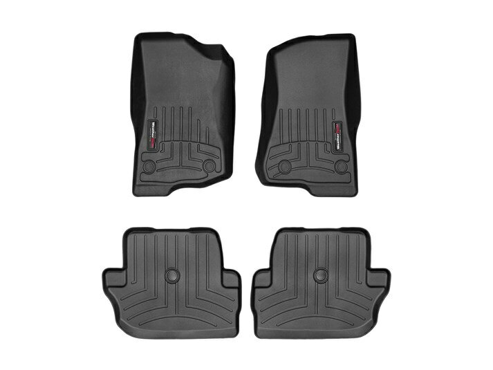 【WeatherTech/ウェザーテック正規輸入元】ジープ　ラングラー スポーツ(JEEP WRANGLER SPORT)（2ドア）（2018年11月〜）（JL） フロアマット/フロアライナー（フロント＆リア）（ブラック）
