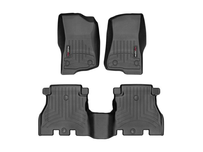 【WeatherTech/ウェザーテック正規輸入元】ジープ　ラングラー アンリミテッド(JEEP WRANGLER UNLIMITED)（4ドア）（2018年11月〜）（JL） フロアマット/フロアライナー（フロント＆リア）（ブラック）