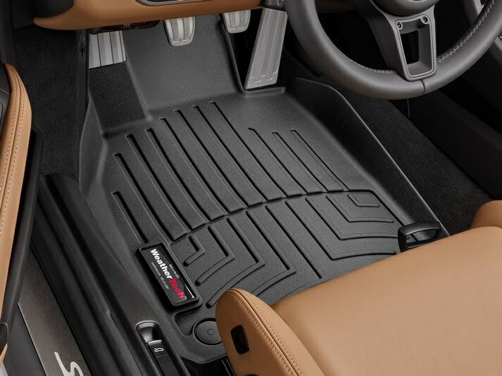 【WeatherTech/ウェザーテック正規輸入元】ポルシェ 911（2012年〜2019年）左ハンドル車（助手席ラゲッジネット付き専用） フロアマット/フロアライナー（フロントのみ）（ブラック）