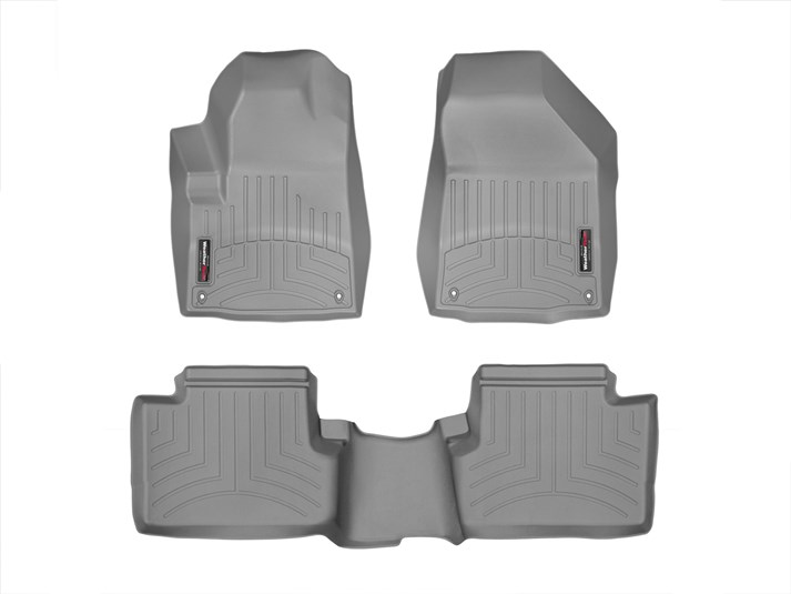 【WeatherTech/ウェザーテック正規輸入元】ジープ　チェロキー（2014〜2015年）左ハンドル車 フロアマット/フロアライナー（フロント＆リア）（グレー）