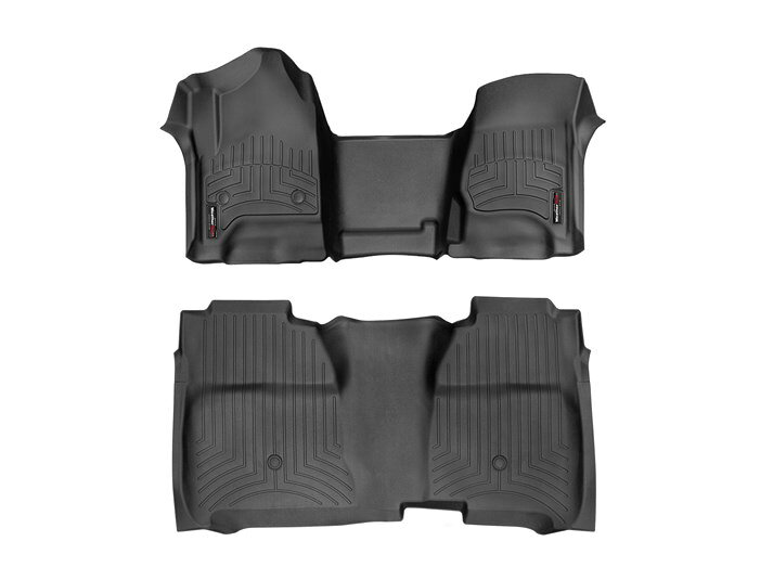 乐天商城 - 【WeatherTech/ウェザーテック正規輸入元】シボレー シルバラード1500/2500HD/3500HD／GMC シエラ/シエラ デナリ1500/2500HD/3500HD 左ハンドル車 フロアマット/フロアライナー(フロント＆リア)(ブラック)