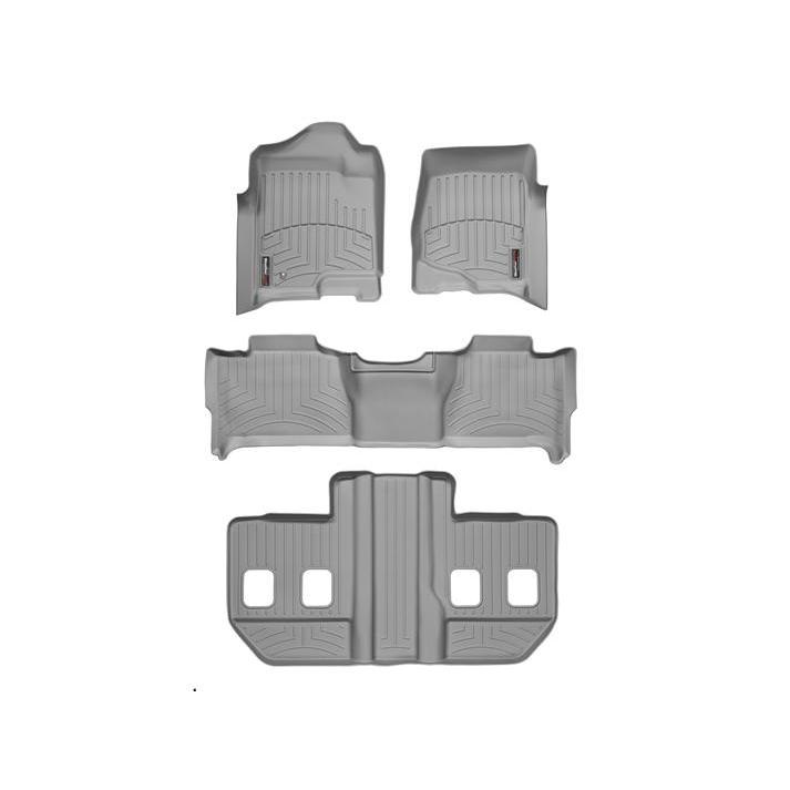 【WeatherTech/ウェザーテック正規輸入元】シボレー　サバーバン（2007〜2010年）左ハンドル車 フロアマット/フロアライナー（1,2,3列目用）（グレー）