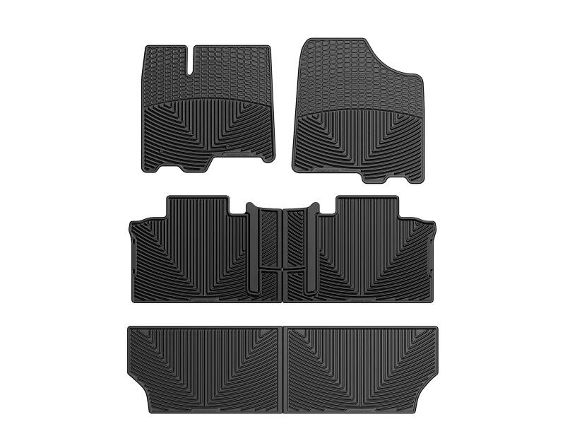 乐天商城 - 【WeatherTech/ウェザーテック正規輸入元】トヨタ Sienna（シエナ）（2011〜2012年）左ハンドル用 フロアマット／オールウェザーマット（1・2・3列目セット）（ブラック）