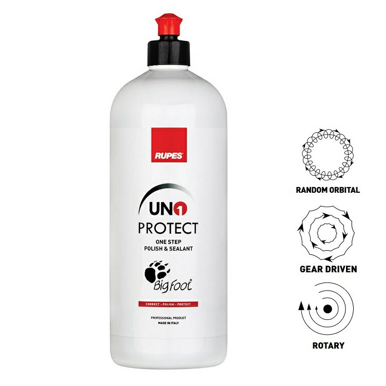 RUPES（ルペス） ビッグフット コンパウンド (UNO PROTECT) オールインワン ポリッシュ＆プロテクション（1000ml）／カーポリッシング（車磨き）