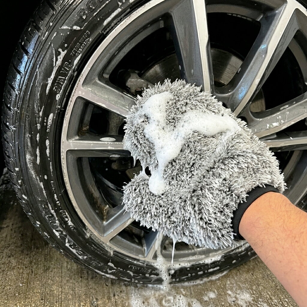 【楽天スーパーセール】洗車用品 スムースオペレーター マイクロディテール ホイールウオッシュミット プレミアムウォッシュミトン スポーク裏対応 柔らか繊維 高耐久【スムースオペレーター（Smooth Operator)】