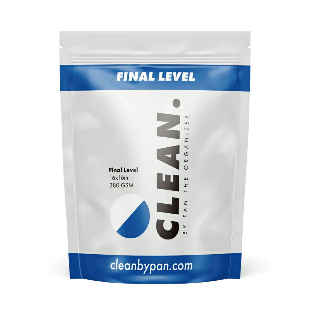 【楽天スーパーセール】CLEAN. Final Level（クリン ファイナルレベル）マイクロファイバータオル 380GSM 16×16インチ 10枚セット 仕上げ用 吸水・拭き取り ケア コーティング仕上げ用