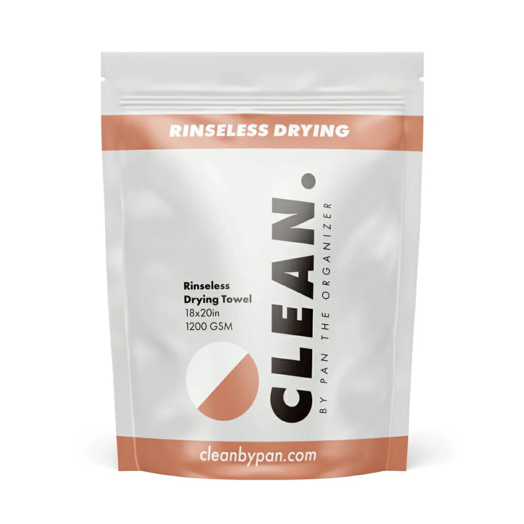 【楽天スーパーセール】CLEAN. Rinseless Drying Towel（クリン リンスレスドライングタオル）超吸水 1200GSM 18×20インチ 2枚セット 洗車後 拭き上げ用