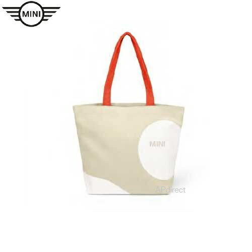 MINI純正 MINI カー・フェイス・ショッピング・バッグ (ヴァイブラント・シルバー／ホワイト／レベル・レッド)