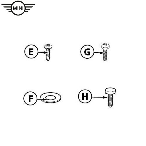 MINI純正 JCWルーフ・スポイラー用取付部品セット (U25)
