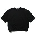【SALE】amne アンヌ mini terry half sleeve crew 半袖 クルーネック スウェット ブラック