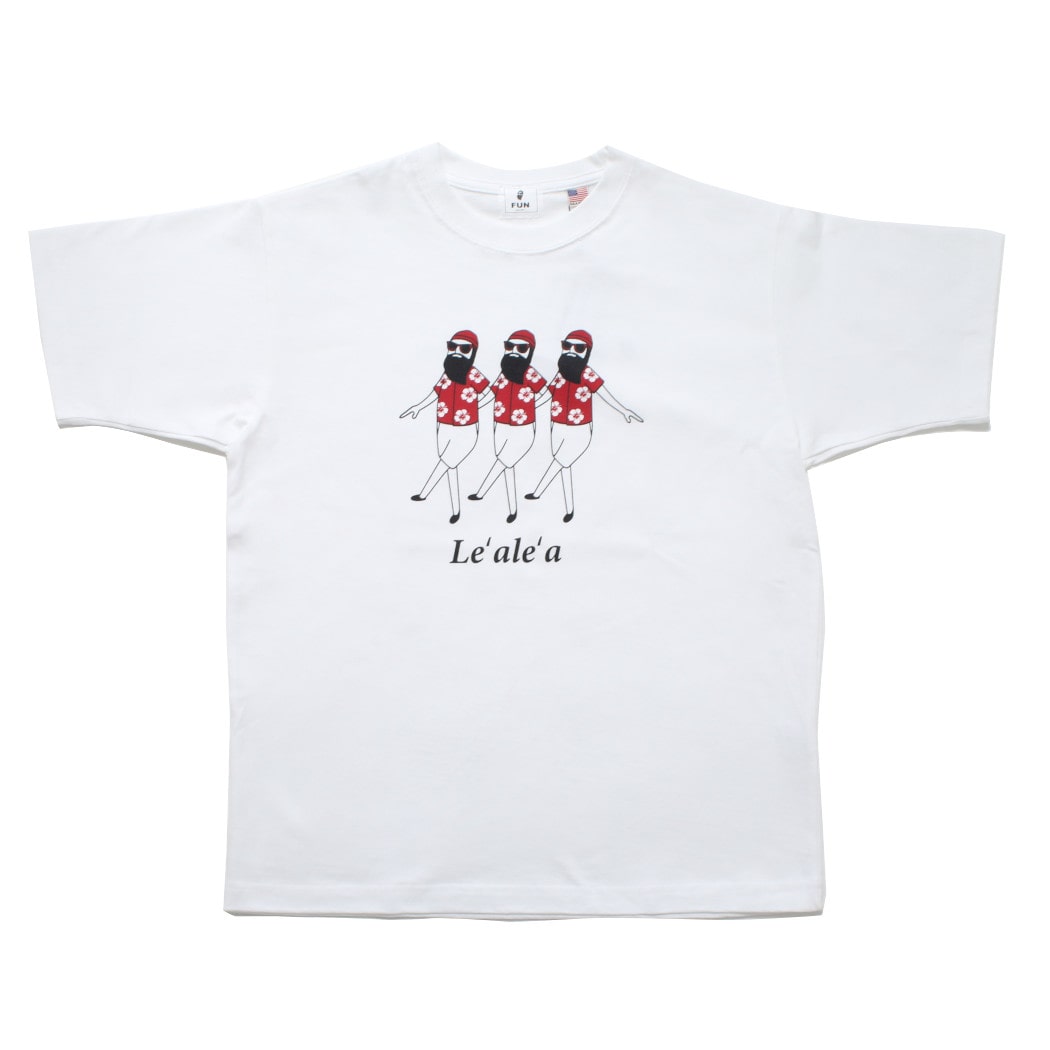 FUN Up Necessary modemdesign ファン おじさん ハイビスカス Tシャツ ホワイト