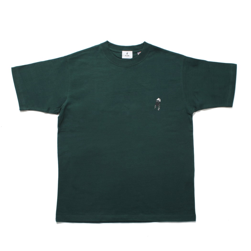 FUN Up Necessary modemdesign SAUNA ファン おじさん サウナ Tシャツ グリーン