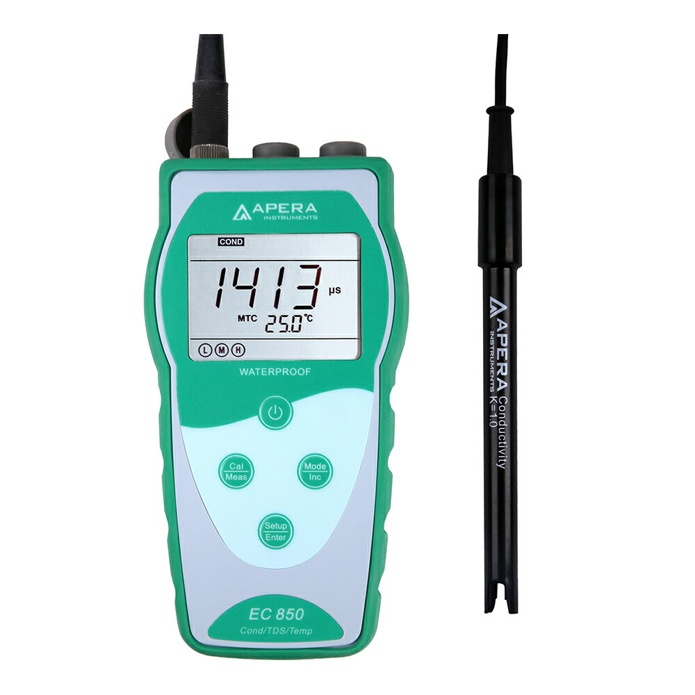 Rakuten - APERA ポータブル式EC(導電率)計EC850 EC/TDS/℃同時測定 EC電極標準付属 キャリングケース付 本体2年保証 電極6ヶ月保証