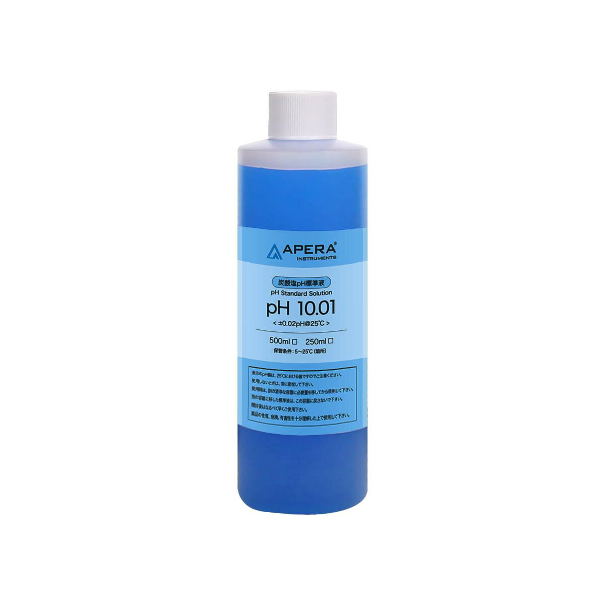 APERA pH10.01炭酸塩pH標準液 250ml 原液のまま使用する校正液 色付きで使い間違いない