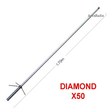 基地局用2バンドアンテナ　144 / 430MHz　第一電波工業　X50 (X-50) (DIAMOND)　アマチュア無線【沖縄向け送料別】