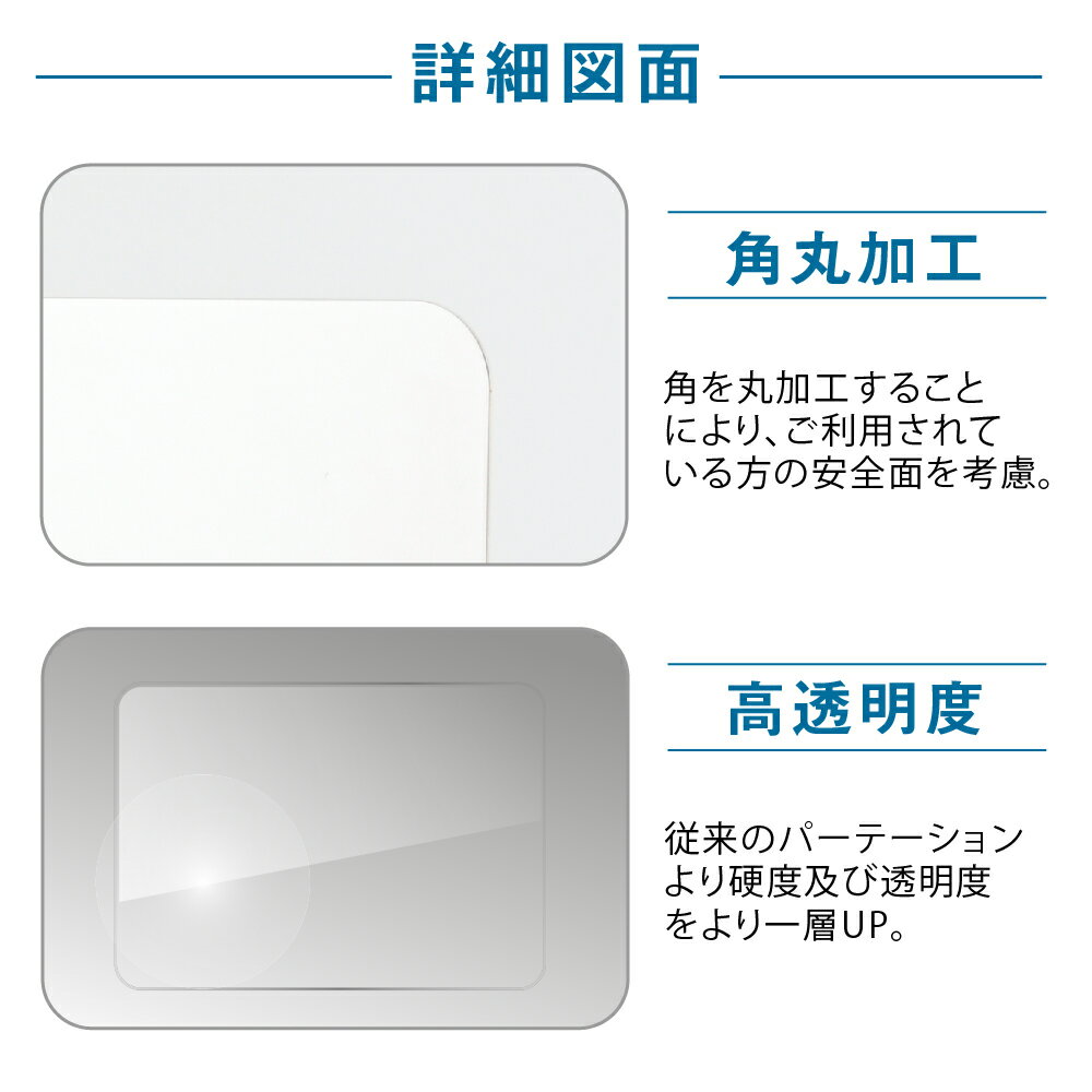 【23日2時迄P5倍】★まん延防止等重点措置対策商品★お得な5枚セット 差し込み簡単 透明パーテーション W900×H600mm 仕切り板 卓上 受付 衝立 間仕切り 卓上パネル 滑り止め シールド 居酒屋 中華料理 宴会用 飲食店 飲み会 レストラン 食事 abs-p9060-5set