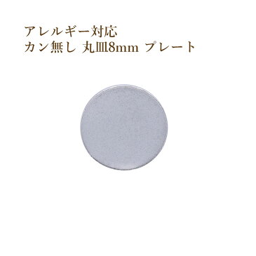 ［20個］ サージカル ステンレス カン無し 丸皿 プレート 8mm [ 銀 シルバー ] チャーム 金具 メタル ラウンド パーツ アレルギー対応