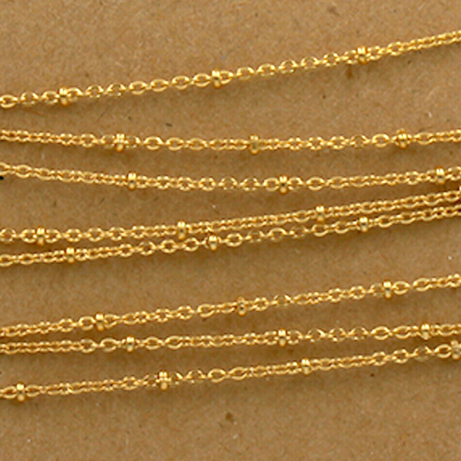 [1M×1本] サージカルステンレス デザイン A チェーン * 1.5mm * ［ ゴールド 金 ］...
