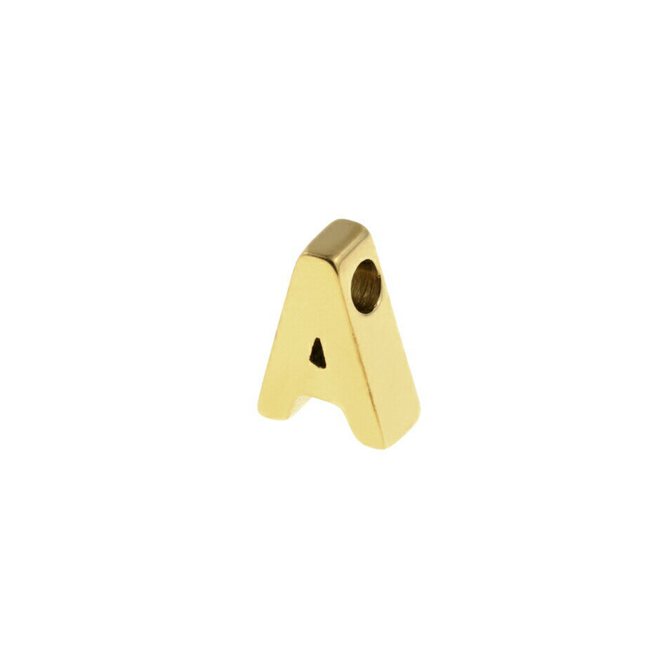 [ 1個 ] ［ シンプル ］ アルファベット チャーム * A * [ ゴールド 金 ] O-A-001 ...