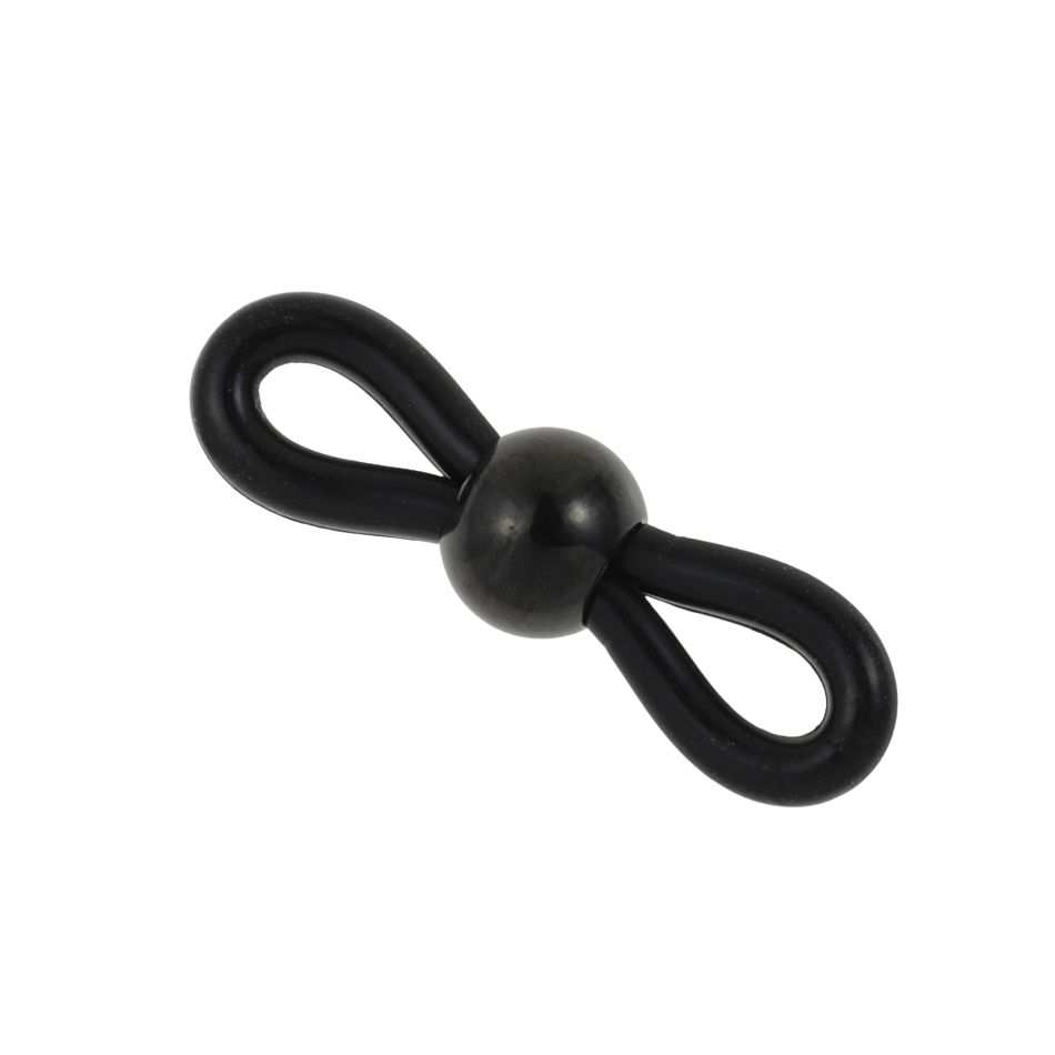 [2個] 303 グラスコードパーツ 【 メタルビーズ 】 [ ブラック 黒 ] ステンレス 留め具 メガネチェーン メガネ留め 素材 金属アレルギー対応 O-05 2