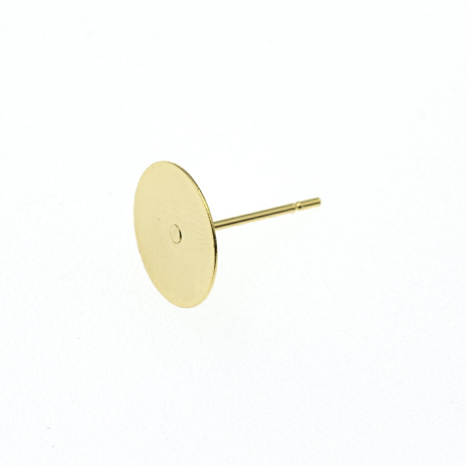 乐天商城 - [50個] 【 ポストのみ 】 丸皿10mm ピアス [ ゴールド 金 ] サージカルステンレス P1-01 パーツ 金属アレルギー対応