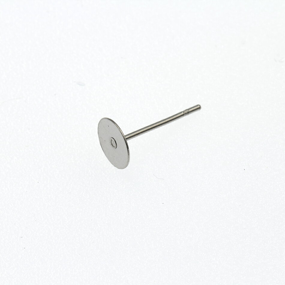 [20個] 【 ポストのみ 】 丸皿6mm ピアス [ 銀 シルバー ] サージカルステンレス P1-01 パーツ 金属アレルギー対応