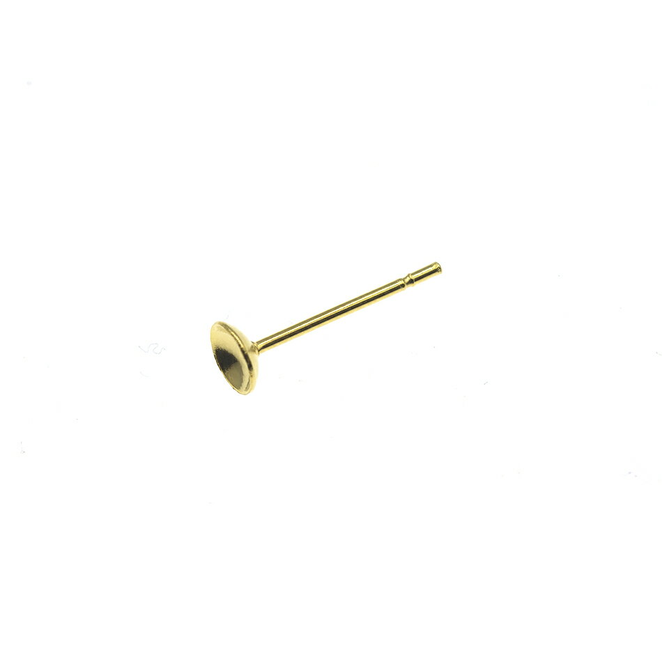 Rakuten - [20個] 【 ポストのみ 】 お椀皿 4mm ピアス ［ ゴールド 金 ］ サージカルステンレス P1-03 パーツ 金属アレルギー対応