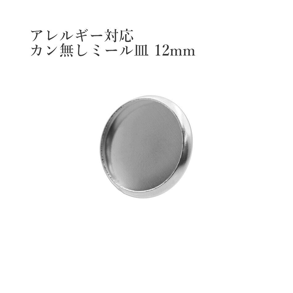 ［10個］ ステンレス カン無し ミール皿 12mm ［ 銀 シルバー ］ M2-05 パーツ レジン 金属 アレルギー 対応