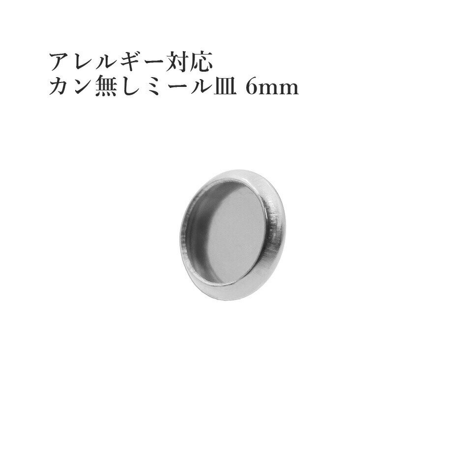 Rakuten - ［10個］ ステンレス カン無し * ミール皿 * 6mm ［ 銀 シルバー ］ M2-05 パーツ レジン 金属 アレルギー 対応