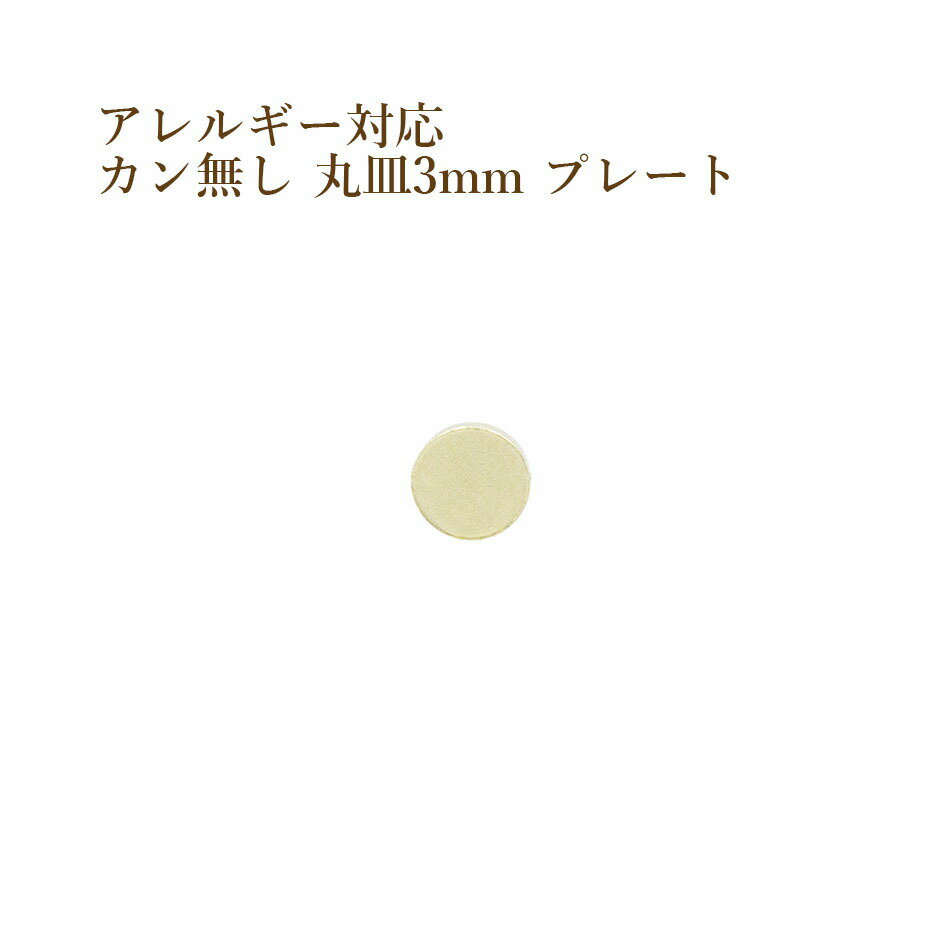 Rakuten - ［20個］ カン無し 丸皿 プレート 3mm [ ゴールド 金 ] メタル O-04 チャーム 金具 ラウンド サージカルステンレス パーツ アレルギー対応
