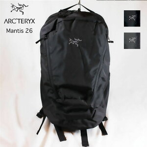 予約商品！Arc'teryx(アークテリクスMantis26/マンティス26 BACKPACK ブラックカラー バックパック トラベル 通勤 タウンユース ブランドバッグ カンガルーポケット ユニセックス アウトドア用品 旅行