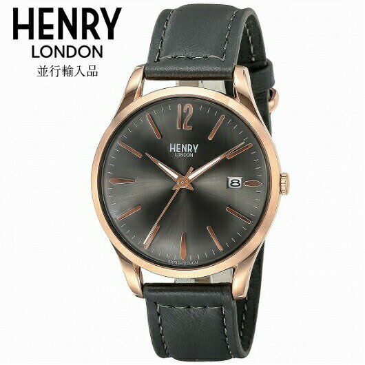 【HENRY LONDON】【送料無料】並行輸入品 ヘンリーロンドン HENRYLONDON HL39S0120 腕時計 39mm ユニセックス 男女兼用腕時計 レザーベルト ピンクゴールド ギフト 贈り物 プレゼント シンプル おしゃれ WATCH watch