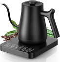 SSYFEI 電気ケトル コーヒー ドリップケトル 細口 温度調節 0.8L 電気ポット 1000W 急速沸騰 4時間保温機能/温度調節 1℃単位 40℃~10...