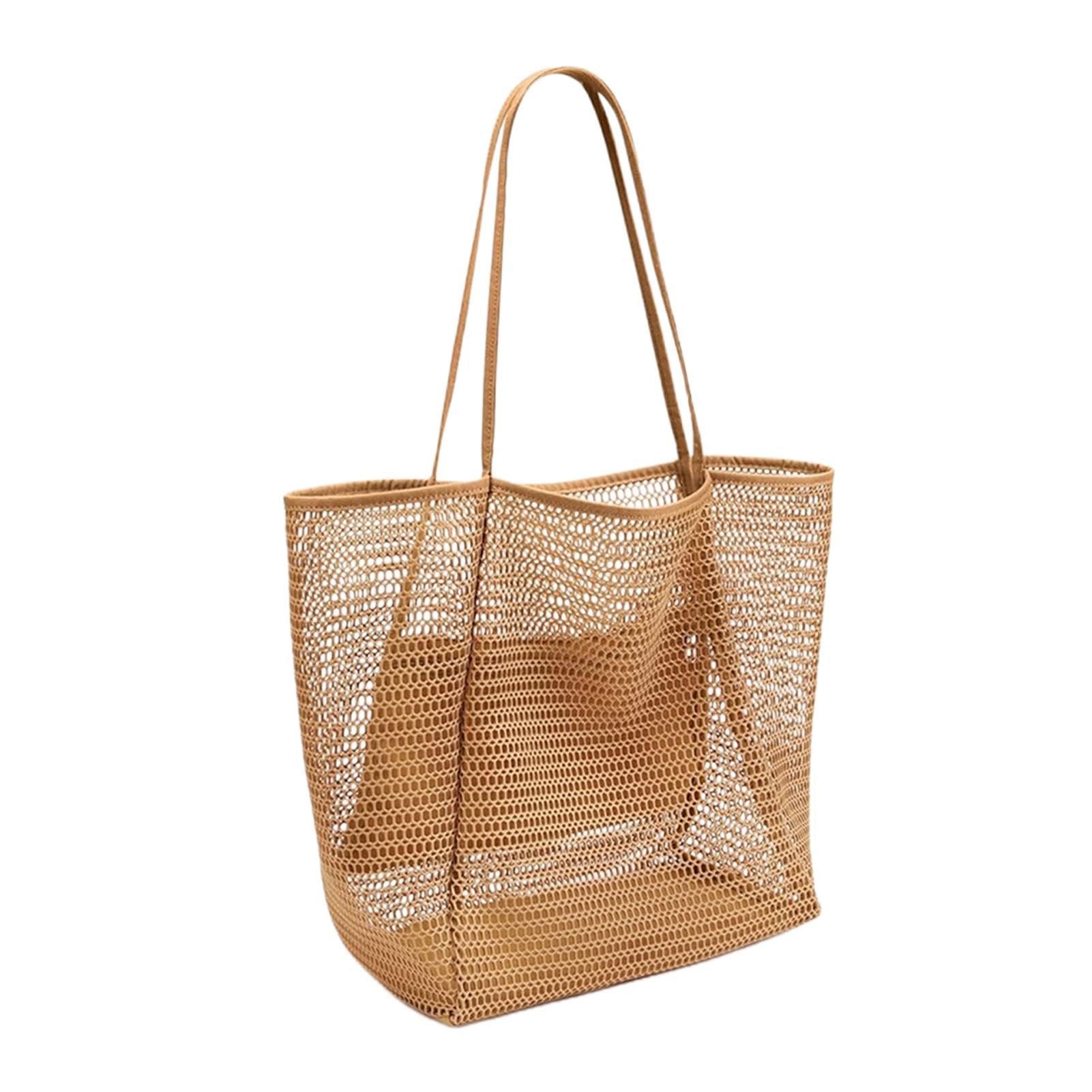 [] ビーチタオルバッグ、特大ビーチトート,防水メッシュショルダーバッグ - ビーチトートバッグ 丈夫なショルダーストラップ付きトラベルトートで快適さとスタイルを追求