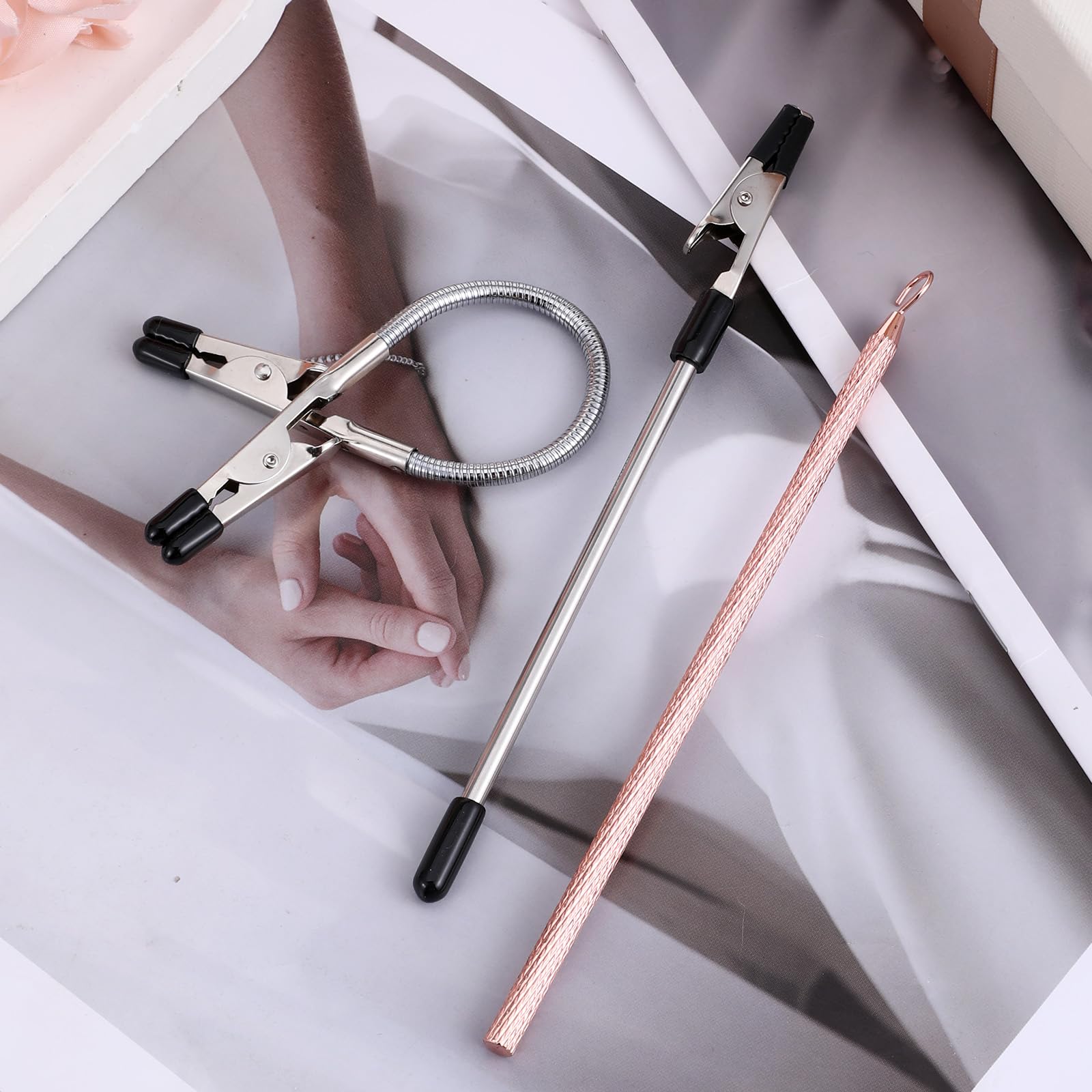 ブレスレットヘルパーツール3個 ジュエリー装着補助ツール フックとクリップ メタルブレスレット バデ..