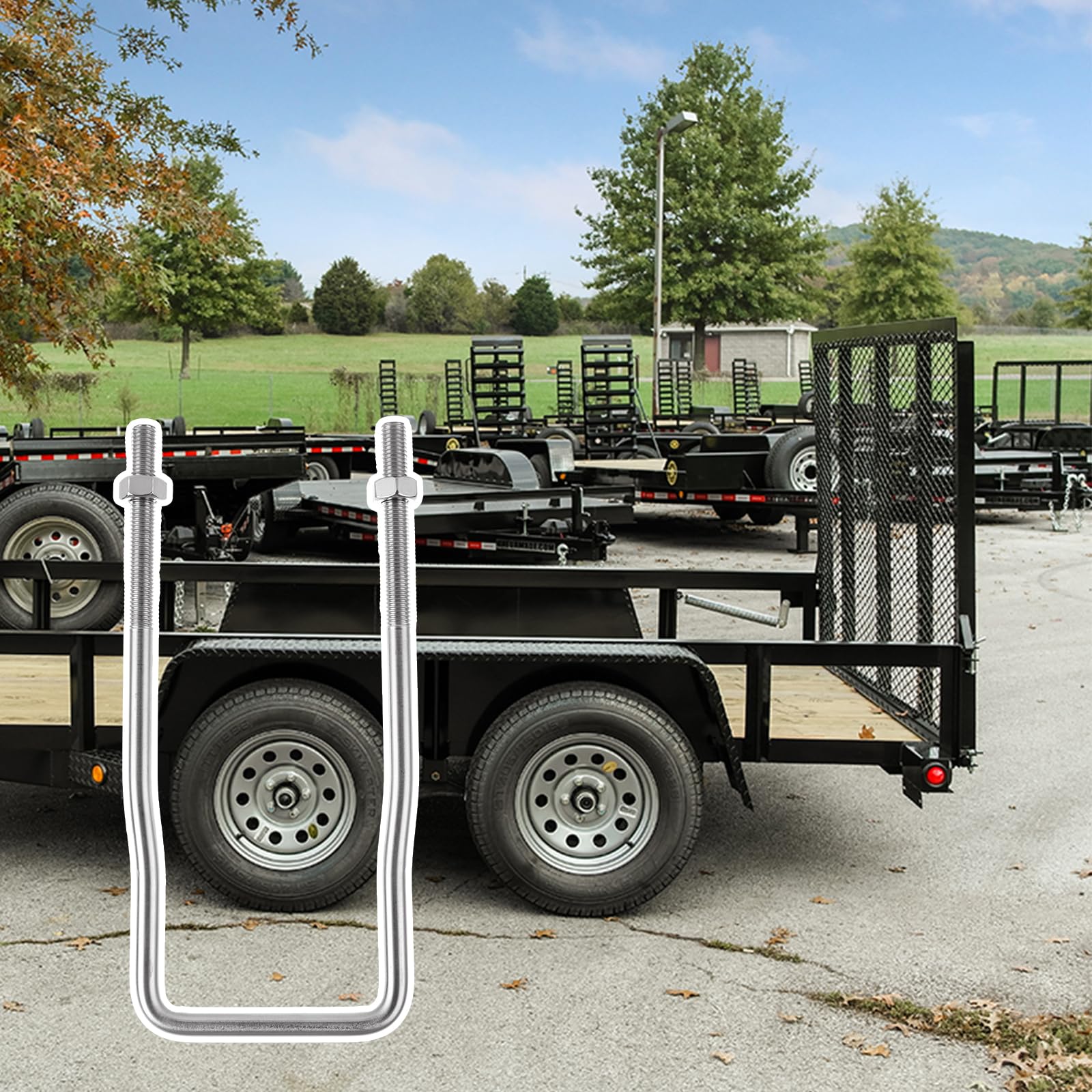 ボルトスペアタイヤキャリア6個、トレーラー用スペアタイヤキャリア、Uボルトホルダー4または5ラグフィットスキーボート、釣りボート、ヨットトレーラー。