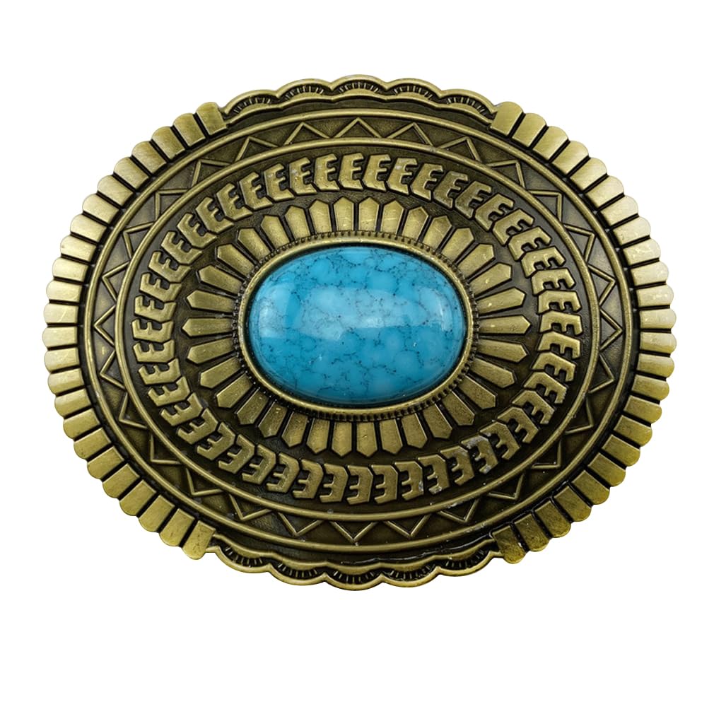 LKMYEOICメンズベルトバックル、ウェスタンカウボーイパターン刻印バックルベルト、男性用インレイジュ..