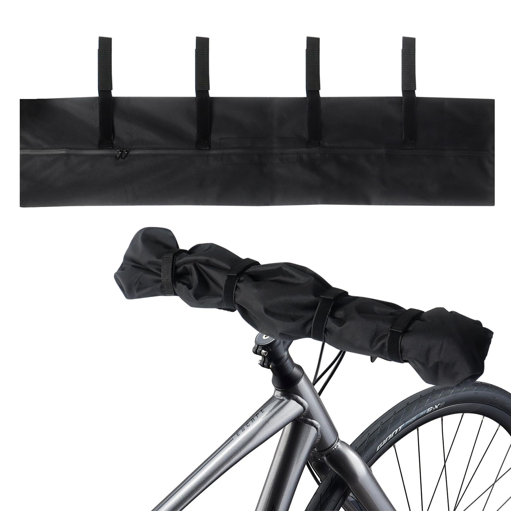 自転車ハンドルバーカバー、防水防塵ハンドルバー保護カバー自転車用ハンドルバーカバー(ブラック)