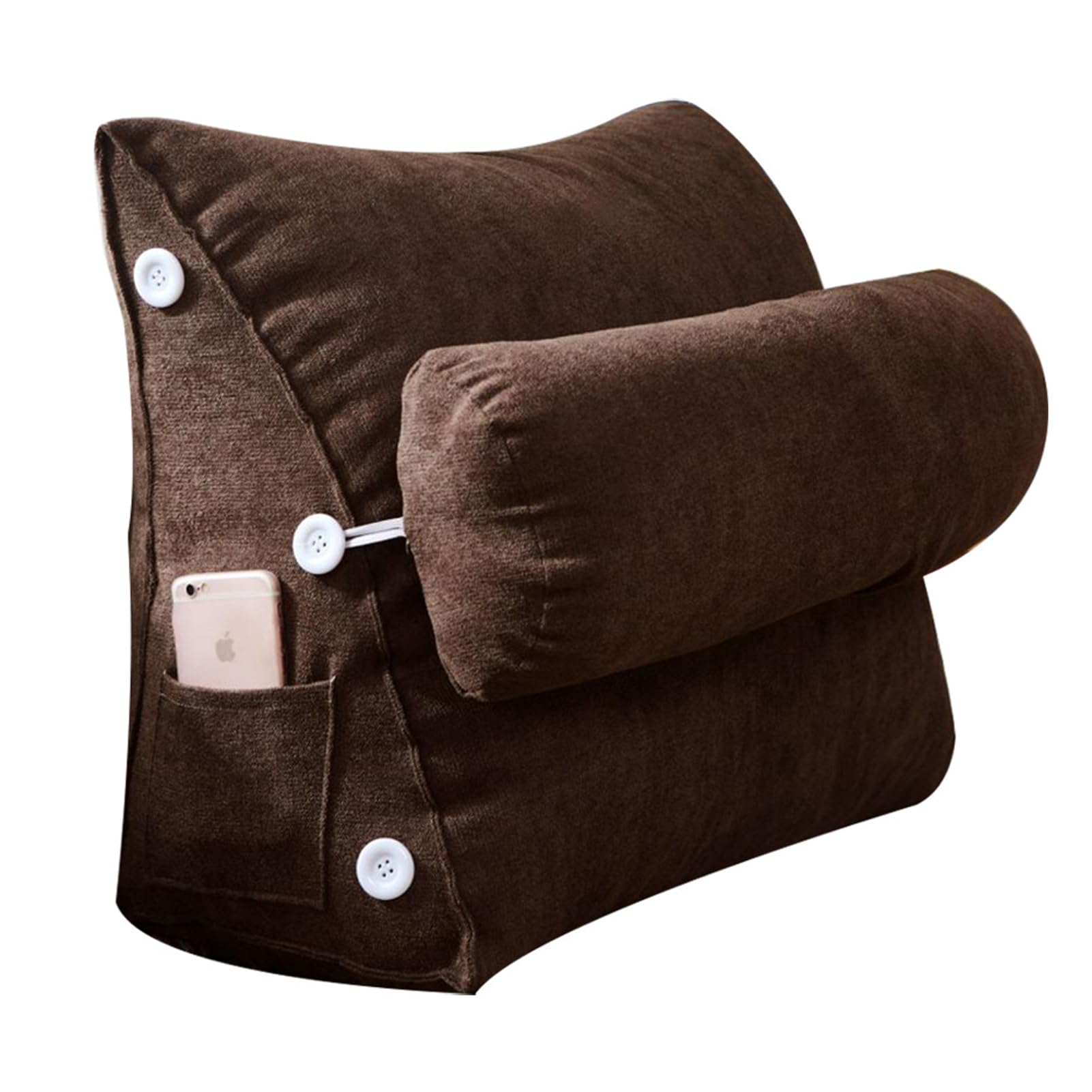 大人の読書アクセサリー快適なベッド枕背もたれ枕快適な枕サポートベルベットスキン（グレー）, 青, 45..