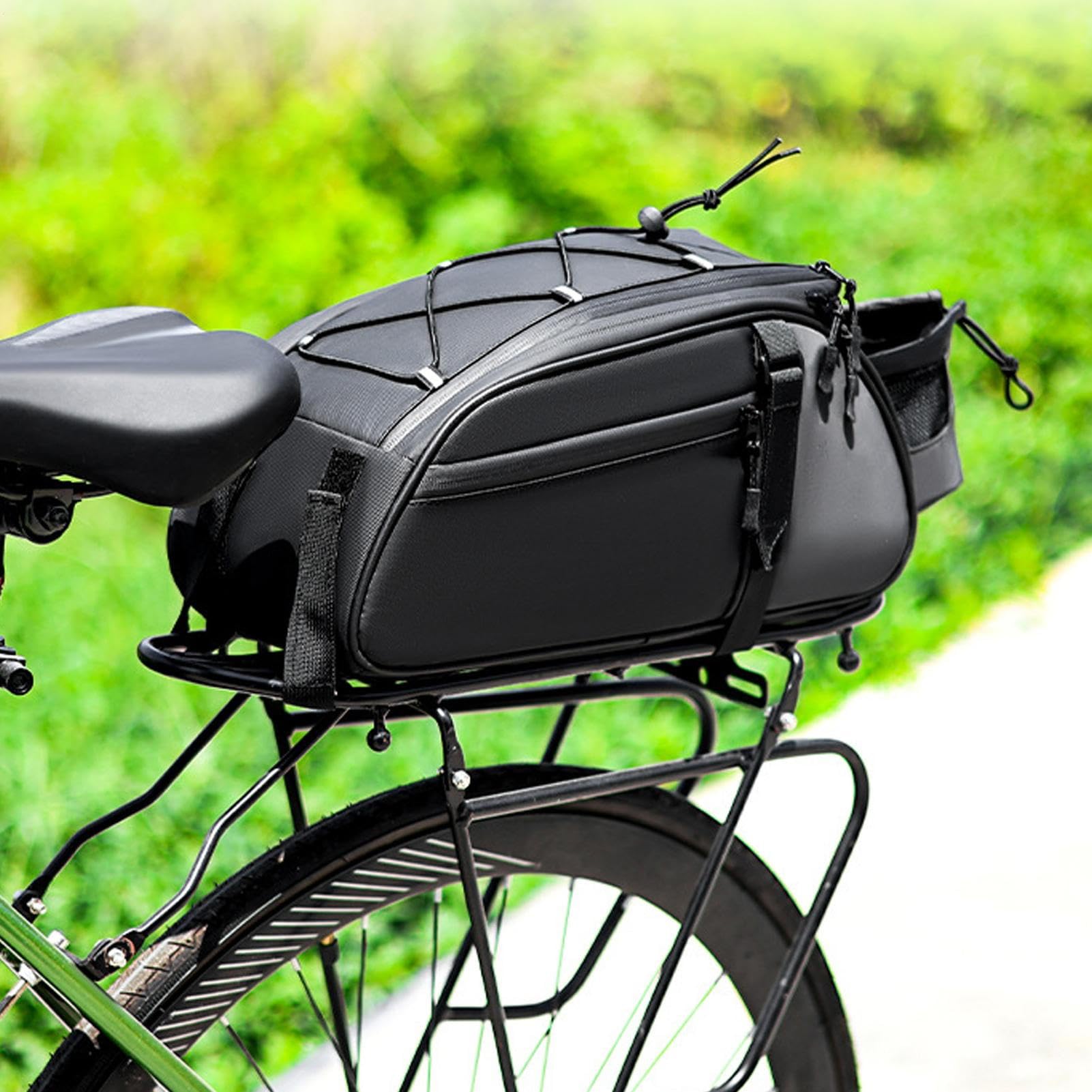 自転車リアシートバッグ - サイクリング用トランクバッグ 大容量収納,携帯電話ティッシュキー工具手袋..